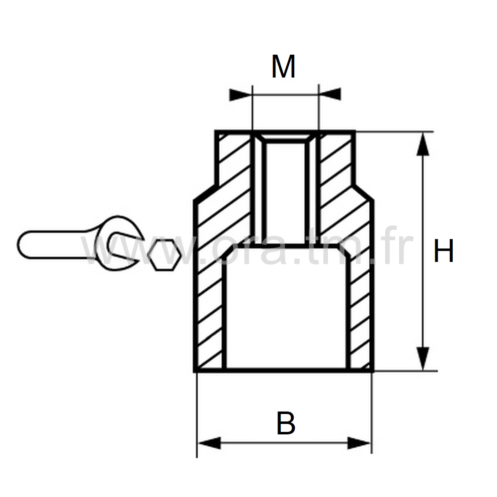 SBA - VERIN MONOBLOC - BASE A FIXER